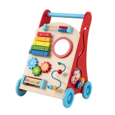 Costway Baby Push Walker With Handle And Wheels For Boys & Girls 3+ Years Old-muticolor In Multi