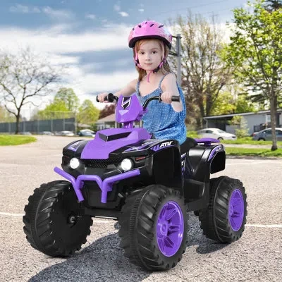 Costway Battery Powered Ride On In Purple