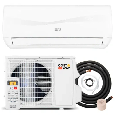 Costway Blast Series 9000 Btu 19 Seer2 115v Ductless Mini Split Air Conditioner And Heater In Blue