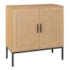 Costway Boho Storage Cabinet With Asymmetrical Pattern Doors For Kitchen-natural In Neutral