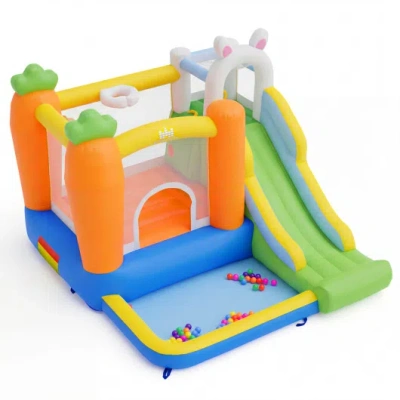 Costway Bounce House For Kids 3-12 With Climbing Wall For Backyard Party In Multi