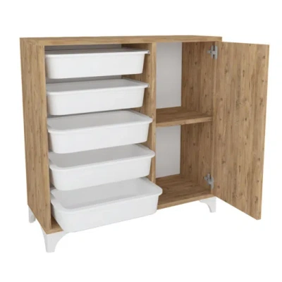 Costway Buffet Cabinet Sideboard With Storage And Removable Drawers In Brown