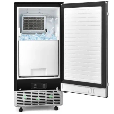 Costway Built-in Ice Maker Free-standing/under Counter Machine 80lbs/day W/ Light