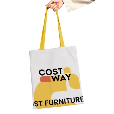 Costway Canvas Tote Bag In White