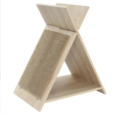 Costway Cat Scratcher For Claw Sharpening And Furniture Protection-natural In Brown