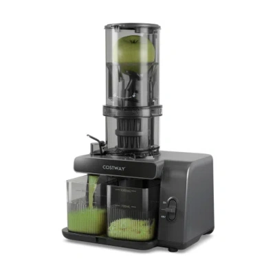 Costway Cold Press Juicer With 5.3 Inches Feed Chute, High Juice Yield And Reverse Function In Multi