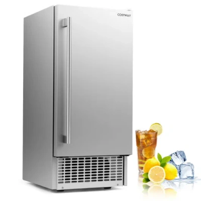 Costway Commercial Under Counter Ice Maker 90 Lbs/day 15 Inch W Built-in In Multi