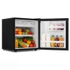 Costway Compact Mini Fridge With 7-level Adjustable Thermostat-black In Multi