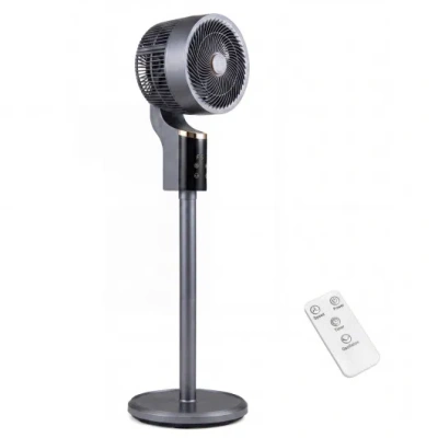 Costway Compact Oscillating Standing Fan With 70° Oscillation And 90° Tilt For Home Office-gray In Black