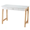 Costway Computer Desk Laptop Pc Writing Table Makeup Vanity Table In White