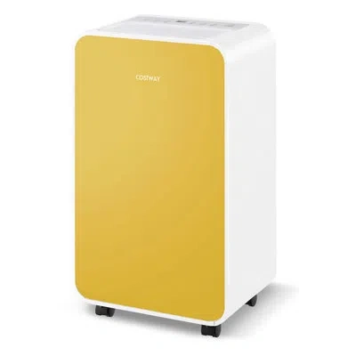 Costway Console Dehumidifier , 32 Pints Per Day In Yellow,white