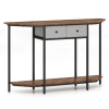 Costway Console Table With 2 Drawers And Open Storage Shelf-rustic Brown In Multi