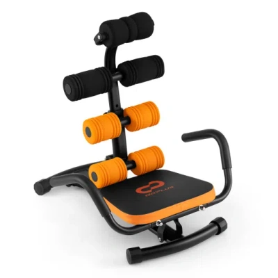 Costway Core Fitness Abdominal Trainer Crunch Exercise Bench Machine In Black