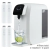 Costway Countertop Reverse Osmosis Water Filtration System With Replacement Filter Bundle In White