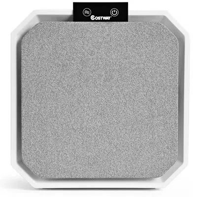 Costway Desktop Air Purifier With Hepa Filter In White