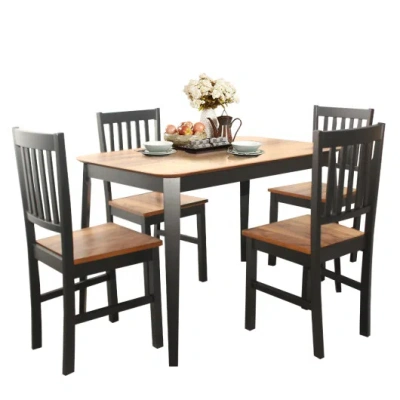 Costway Dining Table And Chair Set Home Kitchen Furniture Tables Chairs Set In Animal Print