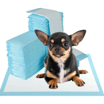 Costway Dog And Puppy Pee Pads 18" X 13" (300 Counts) For Potty Training-blue In Multi