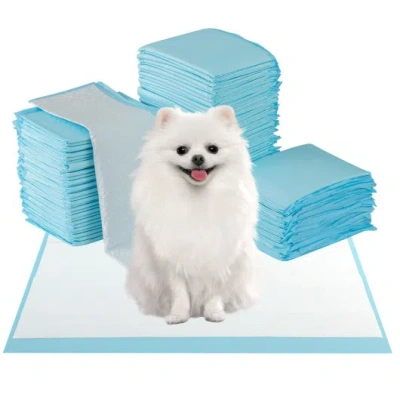 Costway Dog And Puppy Pee Pads 24" X 17" (300 Counts) For Potty Training-blue