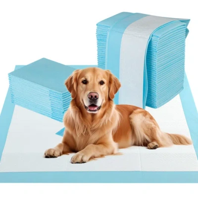 Costway Dog And Puppy Pee Pads 36" X 36" (100 Counts) For Potty Training-blue
