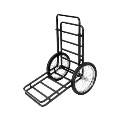 Costway Double-layer Deer Cart With 20 Inch Rubber Wheels In Black