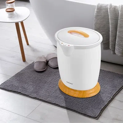 Costway Electric Towel Warmer With Fragrance Holder In Polished;white,yellow