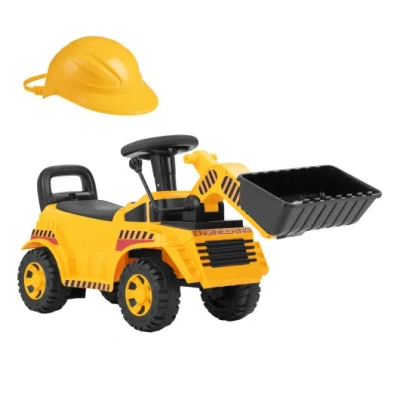 Costway Excavator Digger Toy With Adjustable Bucket-yellow