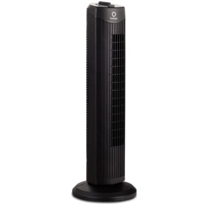 Costway Fantask 35w 28 Inch Quiet Bladeless Oscillating Tower Fan-black In Multi