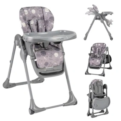 Costway Folable High Chair With Detachable Cushion And High Chair For Babies And Toddlers-gray In Multi