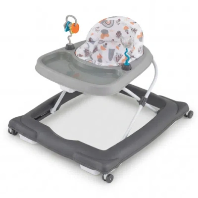 Costway Foldable Baby Walker With Removable Seat And Adjustable Height For 6-12 Months-gray