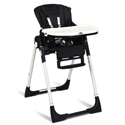 Costway Foldable High Chair With Multiple Adjustable Backrest-black