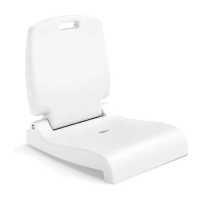 Costway Foldable Outdoor Pool Chair With Handle And Back Support-white In Multi