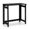 Costway Folding Console Table With Foldable Legs-black In Black