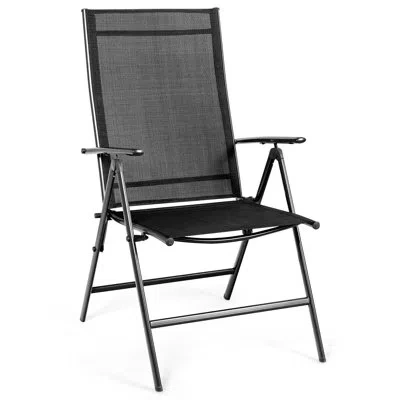 Costway Folding Dining Chair In Black