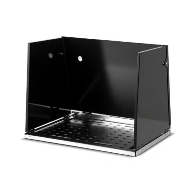 Costway Folding Welding Table Accessories For Workbench Desktop With Perforated Panel In Black