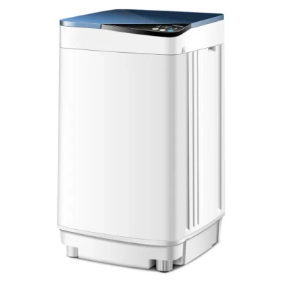 Costway Full-automatic Washing Machine With Built-in Barrel Light-blue In Multi