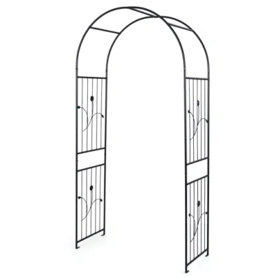 Costway Garden Arch 87 Inches Tall Heavy Duty Metal Arbor Trellis Archway For Climbing Plants In Multi
