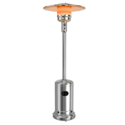 Costway Garden Propane Standing Lp Gas Steel Accessories Heater-silver