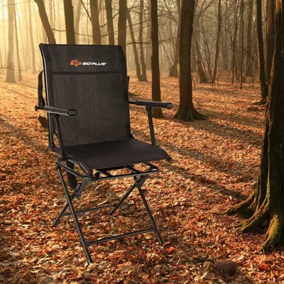Costway Goplus Folding Camping Chair In Black