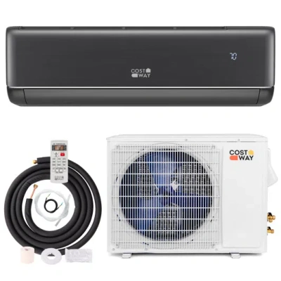 Costway Grey Volt Series Energy Star Certified 12000 Btu 21 Seer2 208-230v Mini Split Air Conditioner And He In White