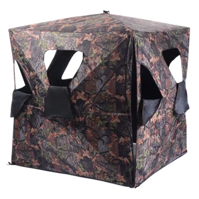 Costway Ground Hunting Blind Portable Deer Pop Up Camo Hunter In Multi