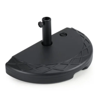 Costway Half Round Patio Umbrella Base 44 Lbs Water And Sand Fillable