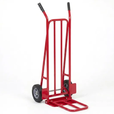 Costway Heavy Duty Hand Truck Dolly With Dual Foldable Nose Plates-red