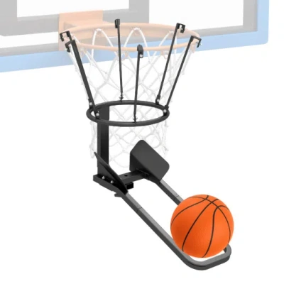 Costway Heavy-duty Basketball Return Attachment With 6 Sturdy Hooks In Blue