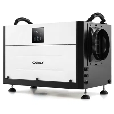 Costway Hivvago 155 Pint Crawl Space Dehumidifier With 3 Modes And 24h Timer In Black