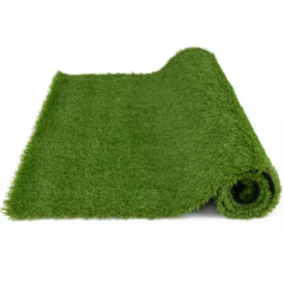 Costway Indoor Outdoor Synthetic Turf Mat With Drainage Holes-s In Green