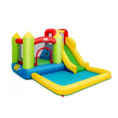 Costway Inflatable Bounce House Water Slide Jump Bouncer Without Blower In Multi