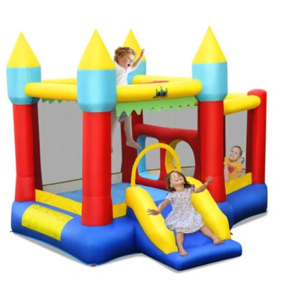 Costway Inflatable Bounce Slide Jumping Castle Without Blower In Multi