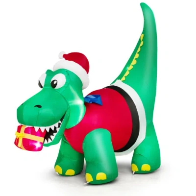 Costway Inflatable Christmas Decoration With Led Lights For Yard In Green