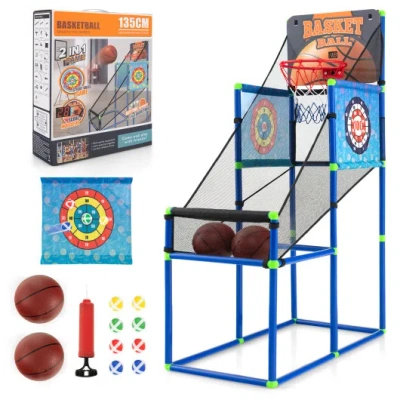 Costway Kids Basketball Arcade Game With Electronic Scoreboard And Sound Effect In Multi