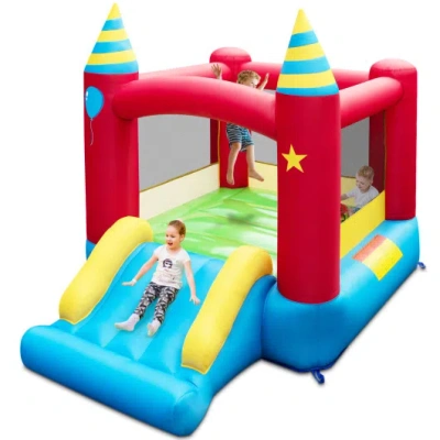 Costway Kids Inflatable Bounce Castle Excluded Blower In Multi